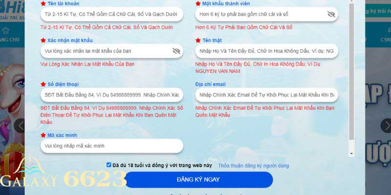 Các loại hình giải trí mà 6623 cung cấp